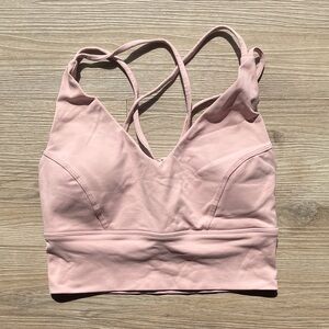 Forever 21 Blush Pink Strappy Sports Bra
